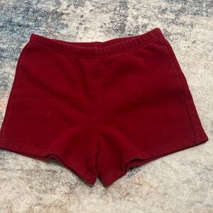 PacSun Women's High-Rise Knit Shorts - Burgundy